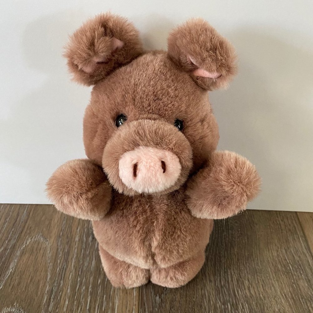 Vintage Russ Berrie Rosebud Pig Plush Toy 452 Rare